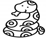 Coloriage serpent facile maternelle 2 ans