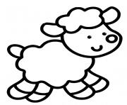 Coloriage mouton facile maternelle 2 ans