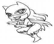 Coloriage mini catwoman