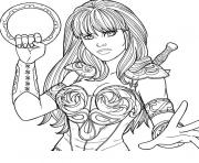 Coloriage xena femme super heros