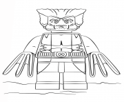 Coloriage lego wolverine super heroes