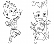 Coloriage Pajama Hero Connor is Catboy de Pyjamasques