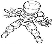 Coloriage mini iron man