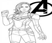 Coloriage captain marvel by jamiefayx