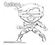 Coloriage cyclops marvel super heros