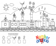 Coloriage Numberblocks Express