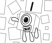 Coloriage Numberblocks Number 1