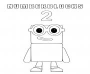 Coloriage numberblocks 2