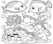 Coloriage monde marin