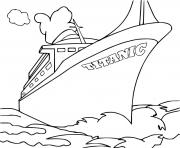 Coloriage bateau titanic rms transatlantique britannique