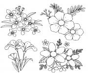 Coloriage fleurs de printemps