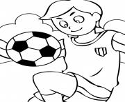 Coloriage sport soccer garcon