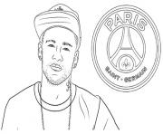 Coloriage neymar psg foot