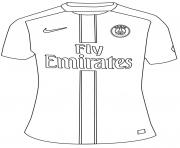 Coloriage maillot psg paris saint germain foot