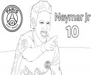 Coloriage psg neymar jr 10