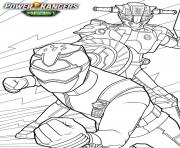 Coloriage power rangers beast morphers cruise et devon