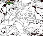 Coloriage power rangers beast morphers l equipe au complet