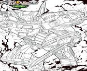 Coloriage power rangers beast morphers racer zord