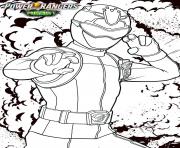 Coloriage power rangers beast morphers devon