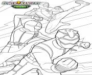 Coloriage power rangers beast morphers le coeur de l equipe