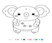 Coloriage magique maternelle un koala