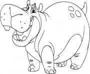 Coloriage beshte hippo