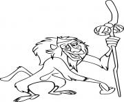 Coloriage rafiki baboon