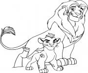 Coloriage simba and kion