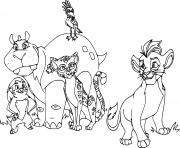 Coloriage la garde du roi lion members