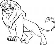 Coloriage simba from la garde du roi lion