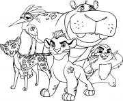 Coloriage la garde du roi lion characters