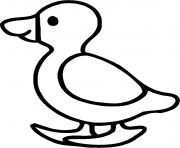 Coloriage le petit canard en marche