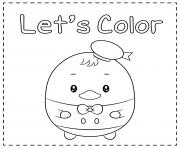 Coloriage mignon canard kawaii