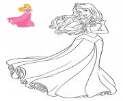 Coloriage Princesse Disney la belle au bois dormant