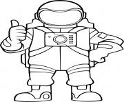 Coloriage astronaute dans lespace