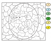 Coloriage magique CE2 poisson anglerfish