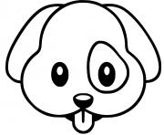 Coloriage chien dessin kawaii