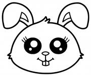 Coloriage lapin kawaii