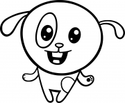 Coloriage kawaii chien cartoon