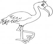 Coloriage flamant rose maternelle enfant