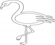 Coloriage flamant rose facile