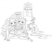 Coloriage lego friends selfie