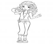 Coloriage lego friends musique