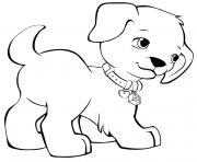 Coloriage lego friends chien