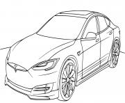 Coloriage tesla model S