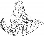 Coloriage princesse alice au pays des merveilles roman par lewis carroll