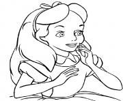 Coloriage petite fille alice