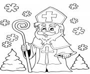 Coloriage saint nicolas tradition noel