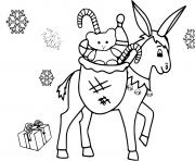 Coloriage saint nicolas et son ane