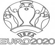 Coloriage euro 2020 logo foot 2021